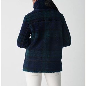 Faherety - small Montana Moto Coat 100% recycled Sherpa fleece/100% cotton